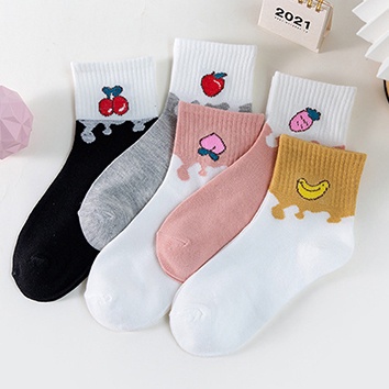 ⭐️𝐈𝐇𝐒 𝟕𝟗𝟒 𝐋𝐚𝐦𝐩𝐮𝐧𝐠⭐️Kaos Kaki Wanita Motif Buah Buahan Kaos Kaki Panjang Fashion Korea