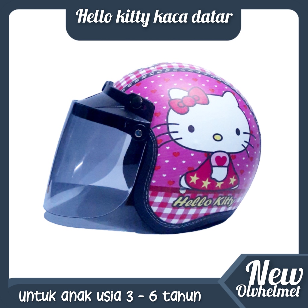 HELM BOGO ANAK KARAKTER 3 - 5 TAHUN KACA DATAR SNI FREE PACKING
