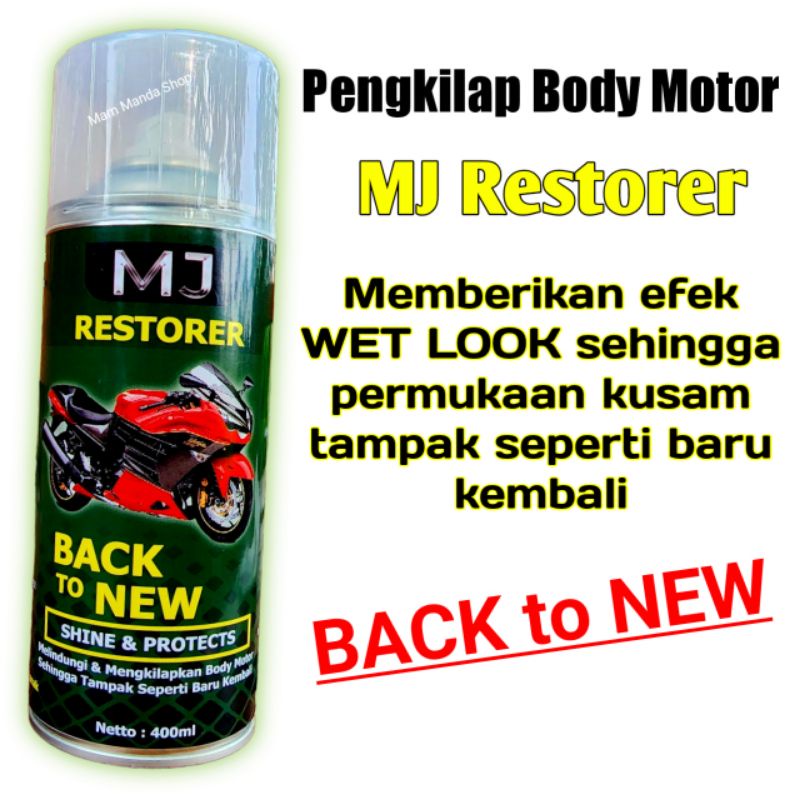 Penghitam Dasboard Motor Mobil / Pengkilap Body Motor MJ Restorer / Pengkilap Motor Doff dan Gloss