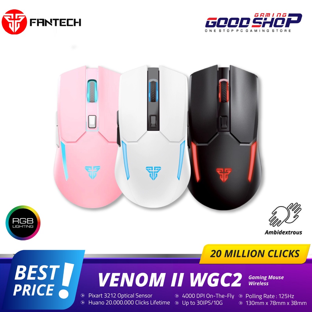 Fantech VENOM II WGC2 Wireless Mouse Gaming Rechargeable