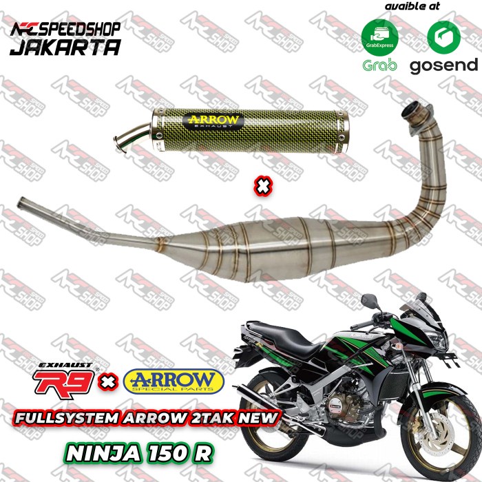Knalpot Arrow 2Tak Ninja 150 Ss Header R9 Fullsystem #Original