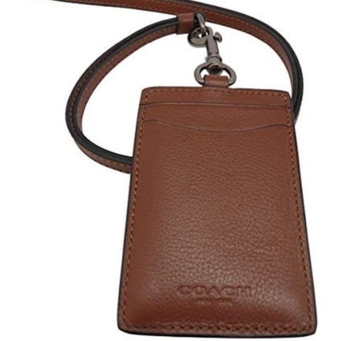 

Yar Coach Men Id Lanyard Saddle Leather