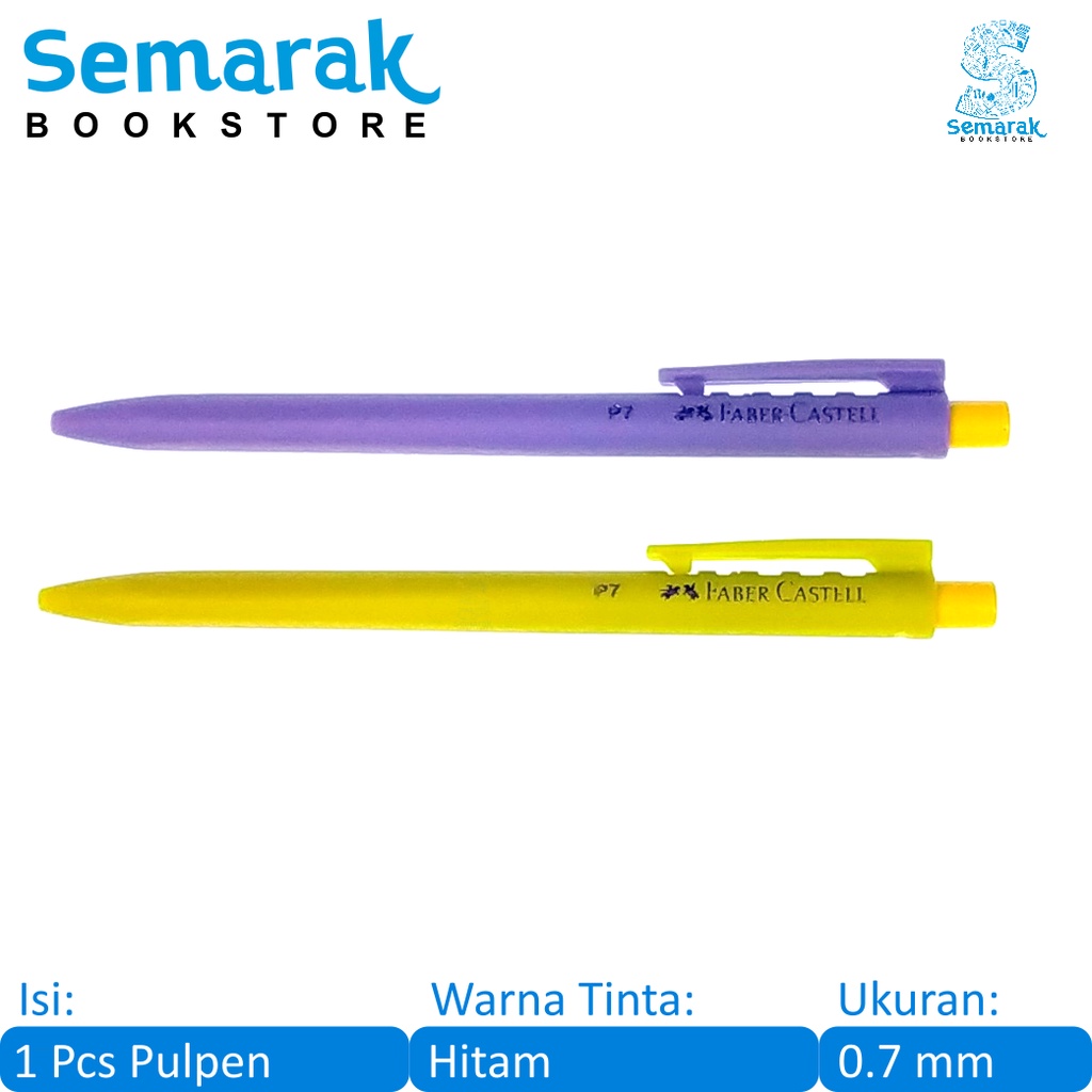 

Faber Castell Ballpoint P7 Pulpen Cetek 0.7 - Hitam