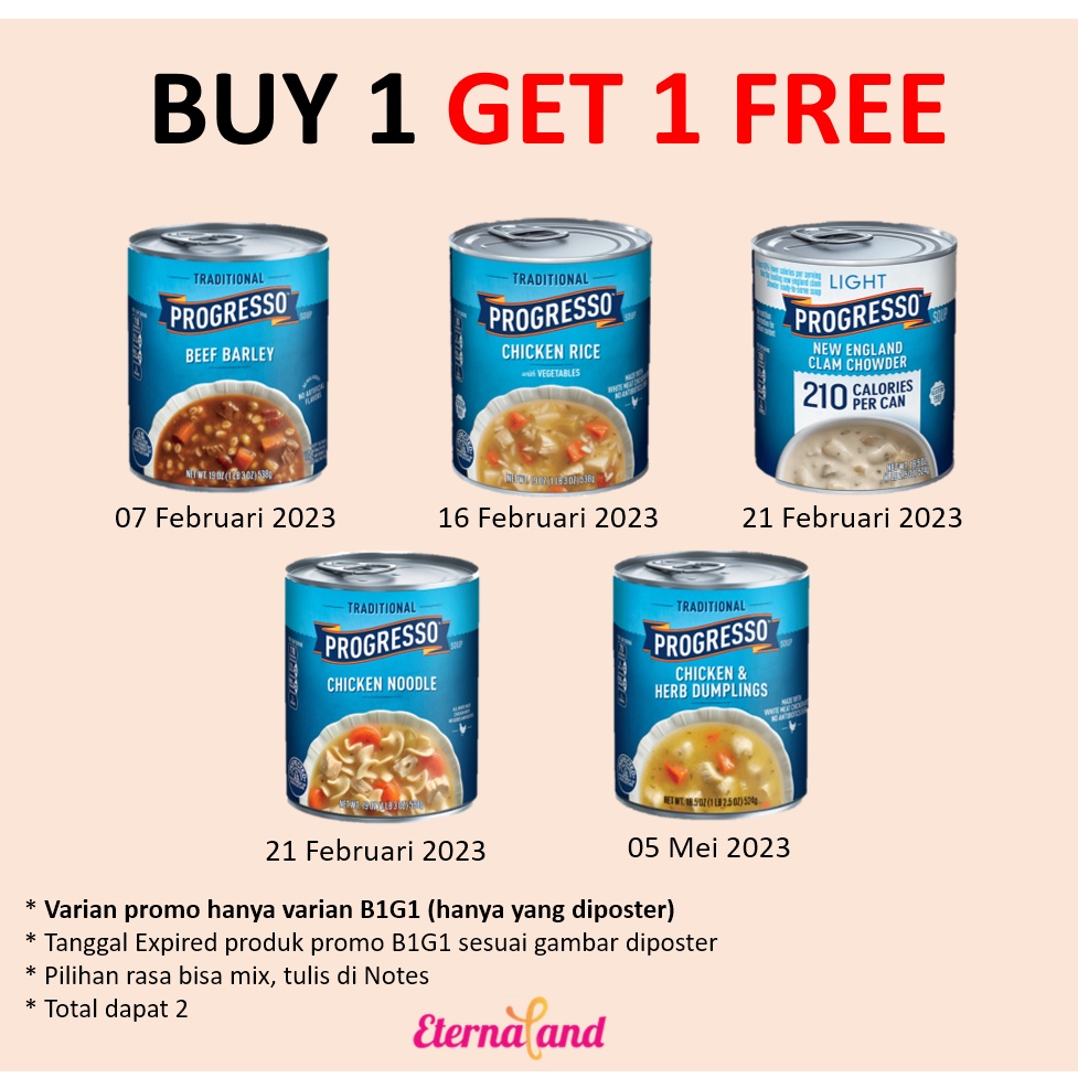 

Traditional Progresso Soup - sup kaleng aneka rasa sup impor