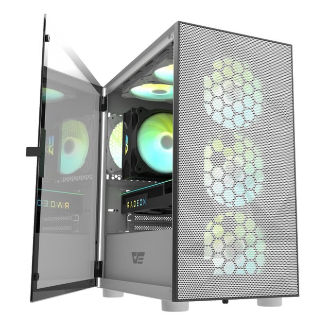 aigo darkFlash DLM21 MESH - Tempered Glass Micro ATX Gaming Case