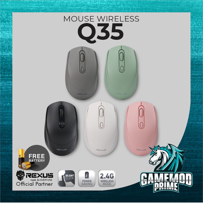 Mouse Wireless Rexus Office Q35 Silent Click Q-35 4D