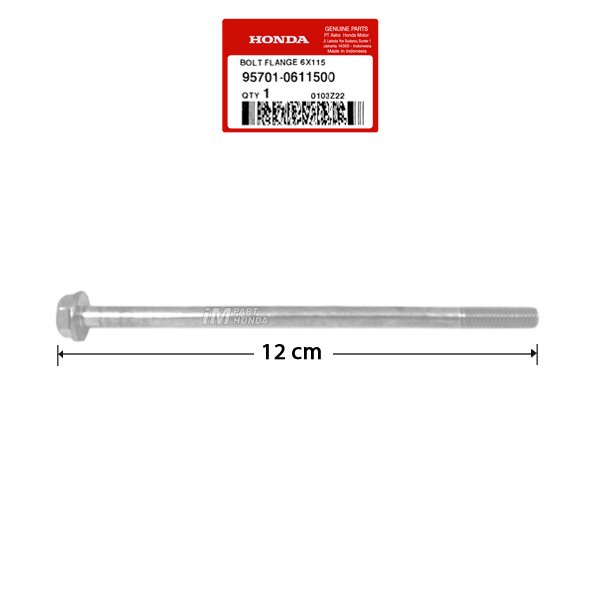 95701-0611500 Baut 10 Kunci 10 Panjang 12 Cm Bolt Flange 6X115