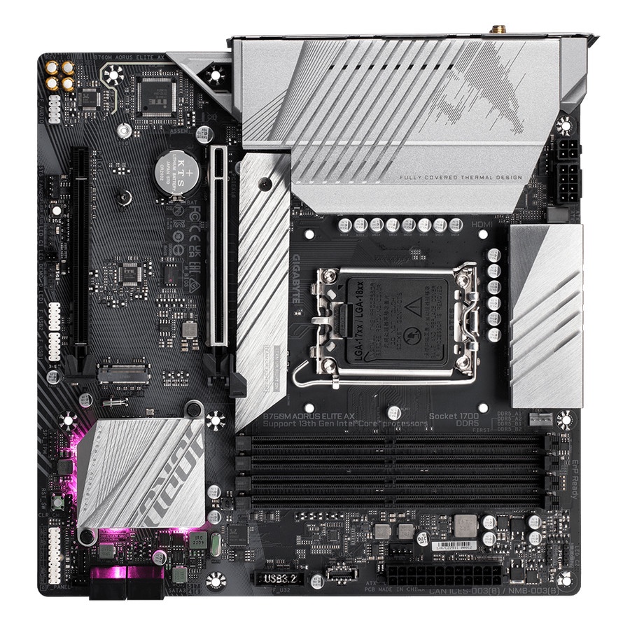 Gigabyte B760M Aorus Elite AX (LGA1700, B760, DDR5, USB3.2 Type-C)