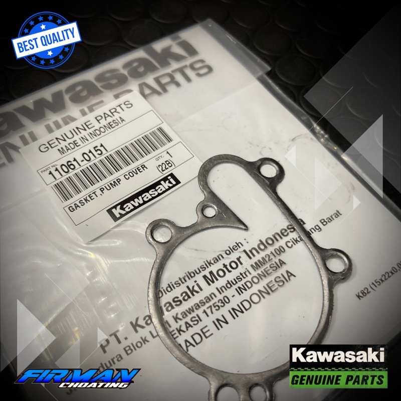 PAKING POMPA RADIATOR GASKET PUMP COVER NINJA R RR SS ORIGINAL KAWASAKI 11061-0151