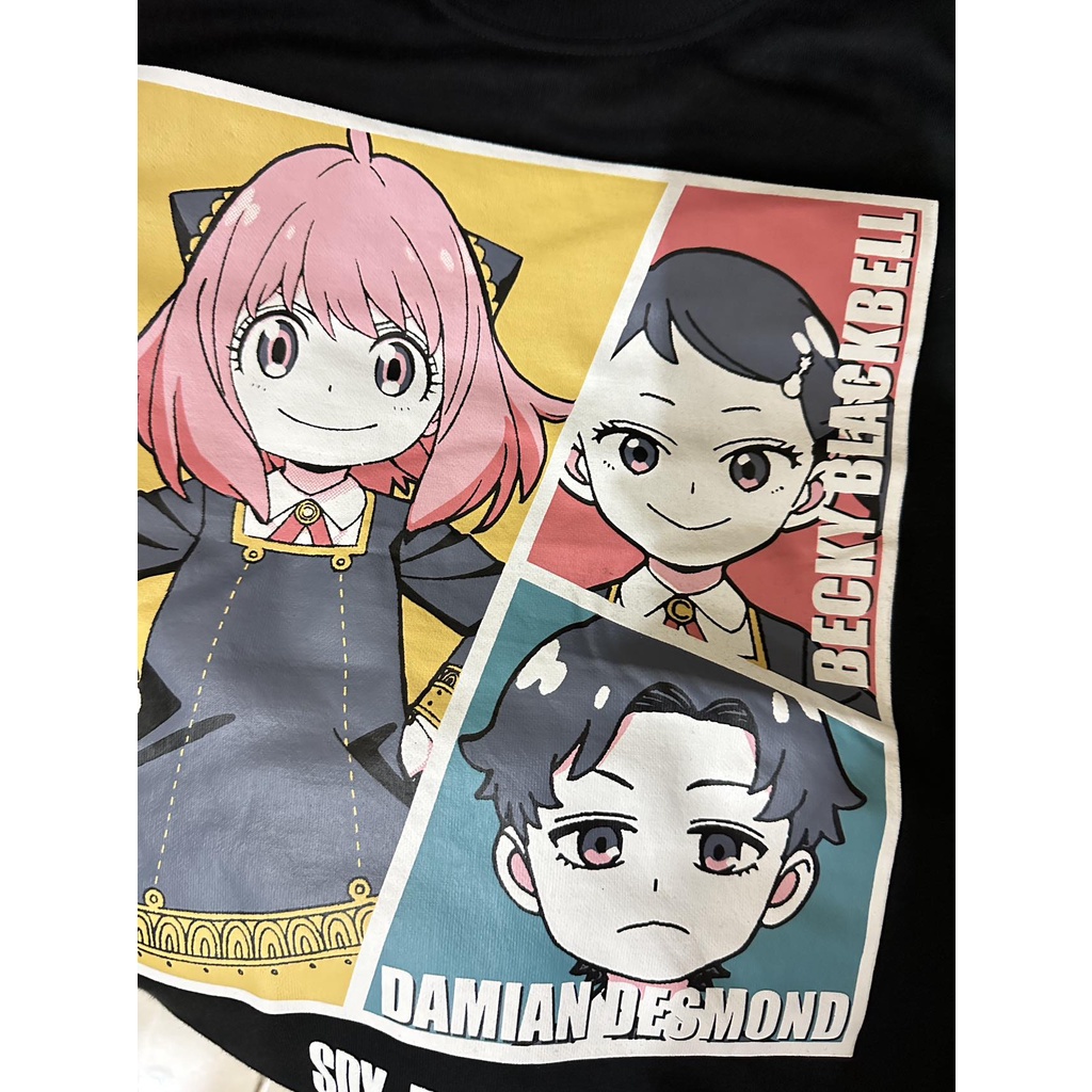 SPY FAMILY SETELAN ANAK ANYA baju anak kaos panjang celana hitam 6-15th