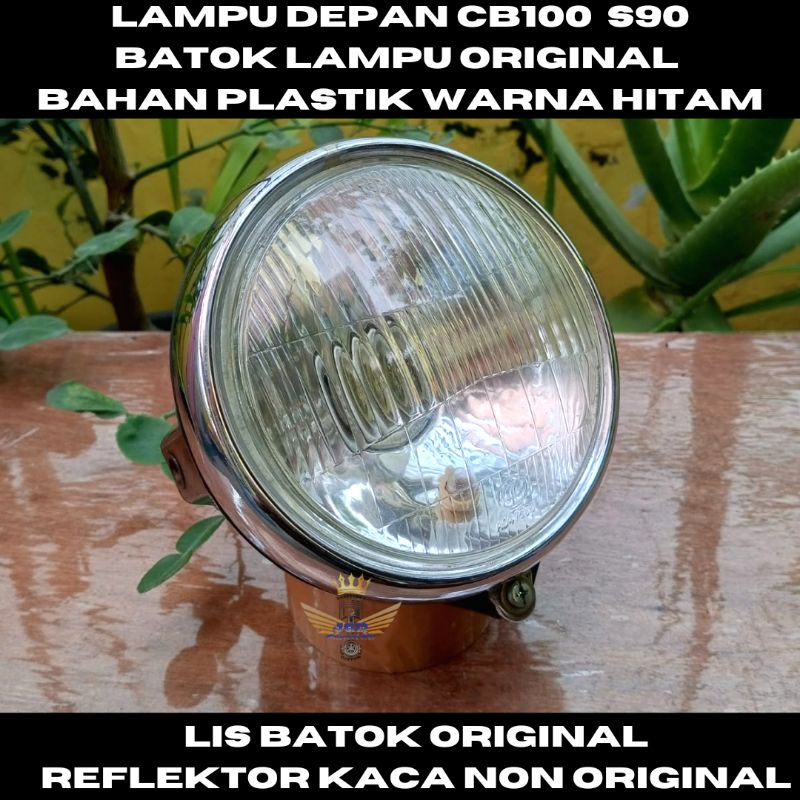 Lampu Depan CB100 S90 Batok Lampu Original Hitam