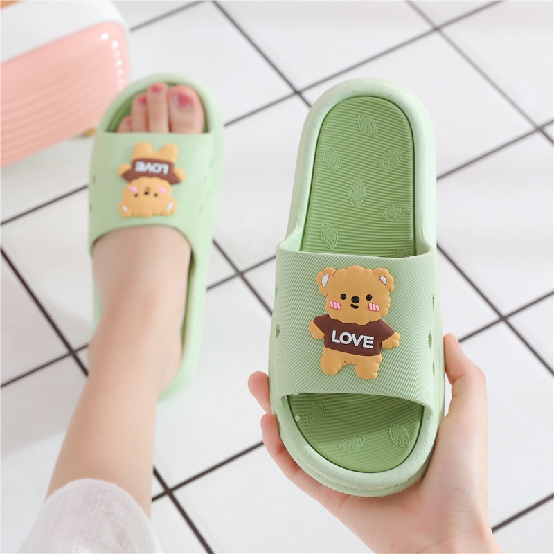 Flowid20 - sandal karet import two tone lucu anti slip sandal bear import 119