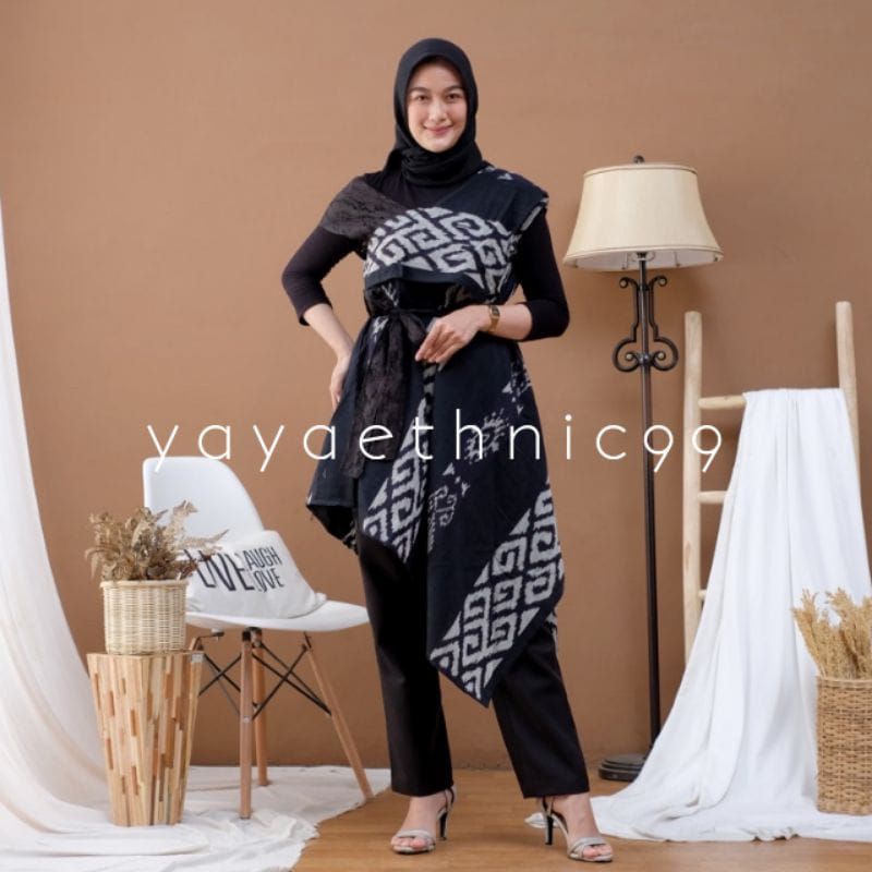 Dress tenun, baju wanita, dress tenun ikat, baju ethnic tenun troso