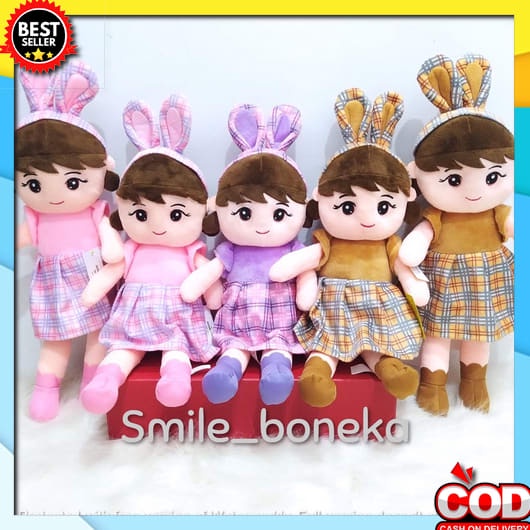 Boneka Lucu Kado Ultah Anak Cewek Bonekka Karakter Sedang Lembut Empuk Bayi Unik Edukasi Boba Barbie