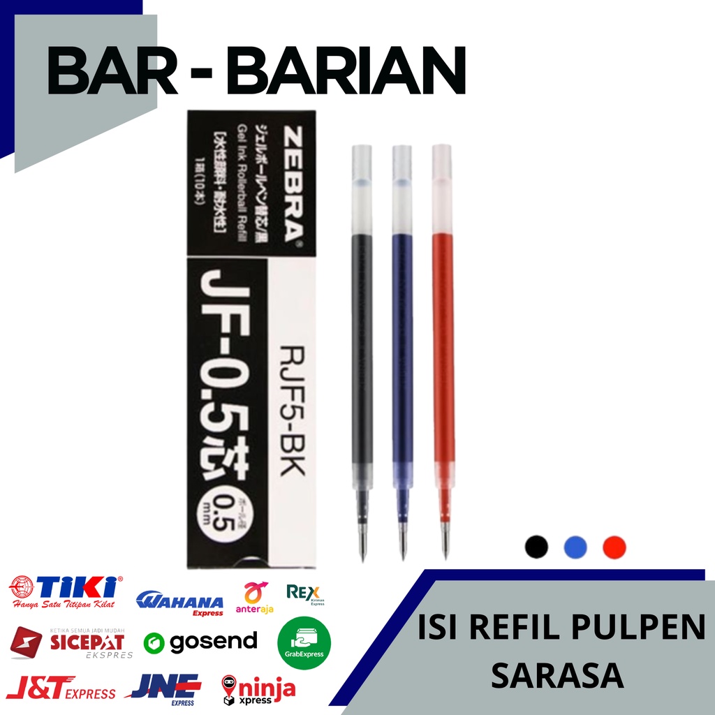 

Isi sarasa / Isi Ulang Sarasa / Refill Balpoint / Pen Sarasa 0.5 hitam biru 0.7 hitam biru