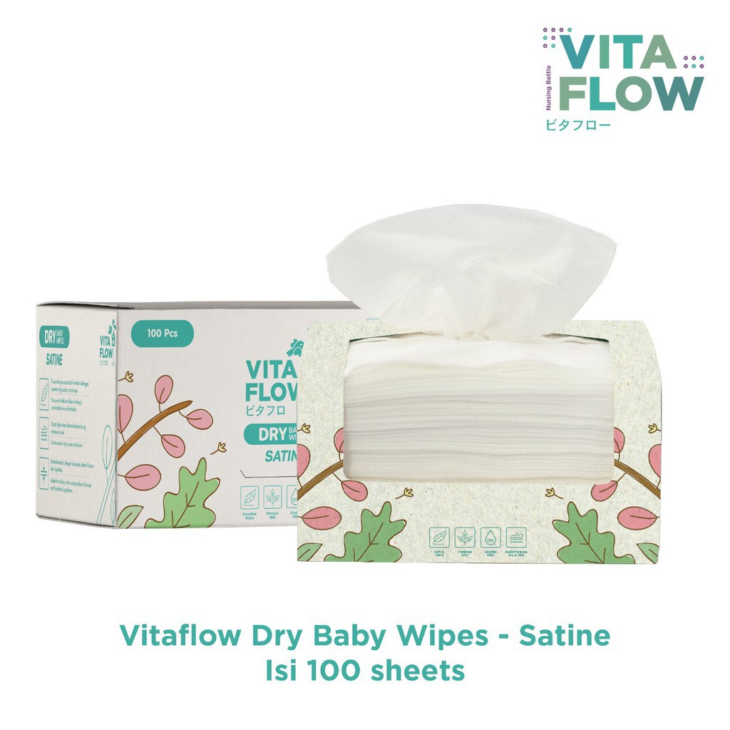 Vitaflow Dry tissue Bisa Sebagai Pengganti Kapas Aman Untuk Baby Bisa Basah Maupun Kering