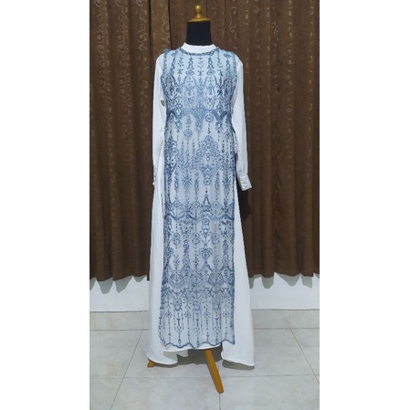 Gamis brokat/ gamis lace brokat / Gamis lebaran/ Gamis jumbo