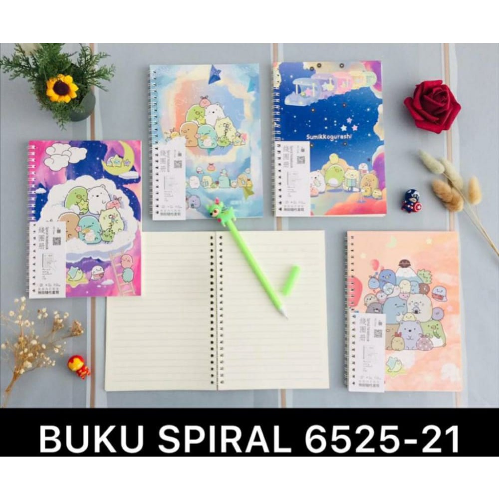 

AS888 - BUKU DIARY / AGENDA SPIRAL HARD COVER UKURAN A5 KARAKTER SUMIKKOGURASHI LUCU ISI 88 HALAMAN WZ-6525-21