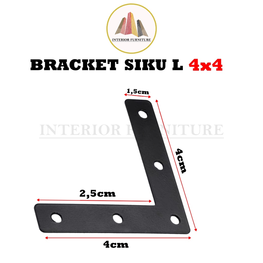 Plat Siku L Segitiga / Konektor Siku L / Connector sambungan Stainless