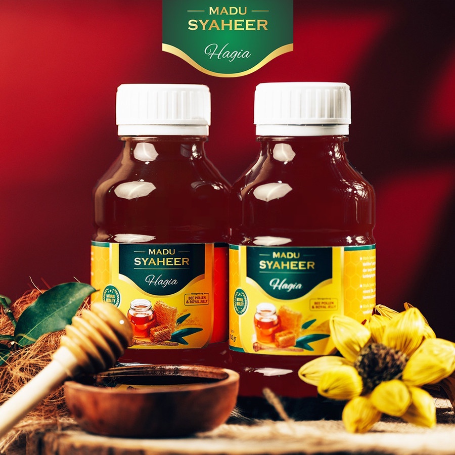 

(100% ORIGINAL ) SYAHEER HAGIA - 100% MADU MURNI,BEE POLLEN,ROYALJELLY 740gr