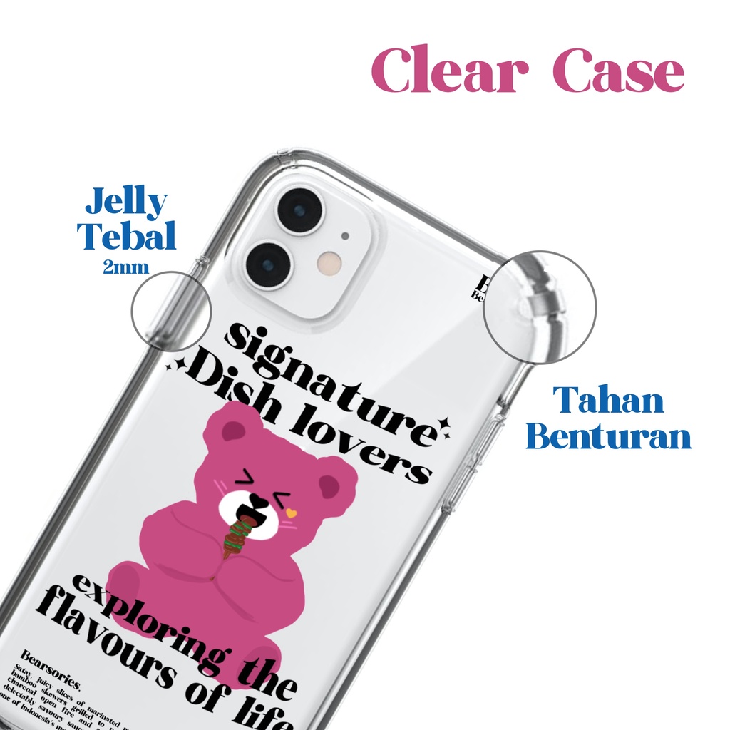 Casing HP Softcase / Clear Case ios android Bearie Zeezie Signature Dish