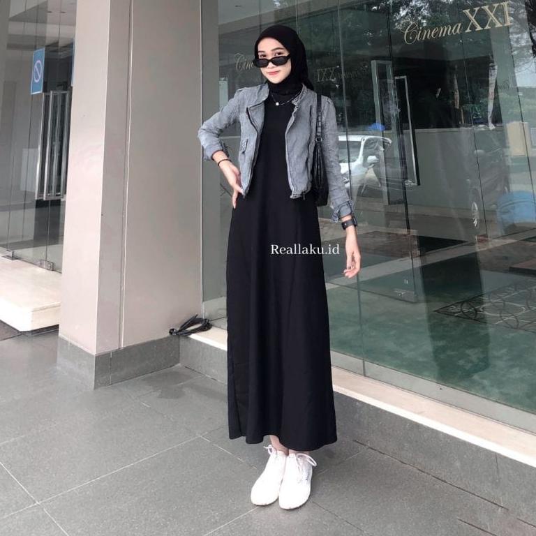 Murah Meriah Inner Dress Panjang Tanpa Lengan S M L XL // Singlet Sleeveless Inner Span Maxi Allsize
