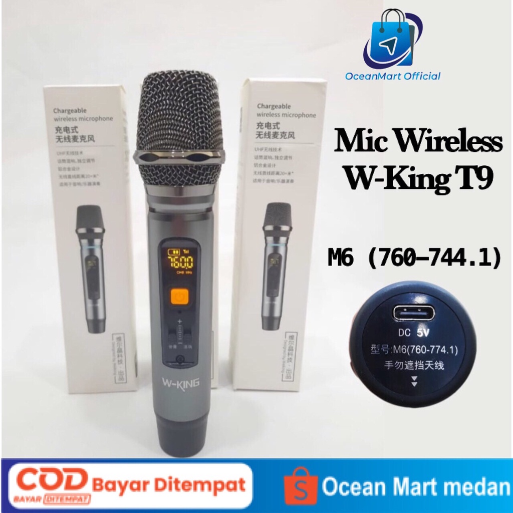 Mic Microphone WKing M6 Pengganti Cadangan Speaker Mic Bluetooth Microphone Wireless