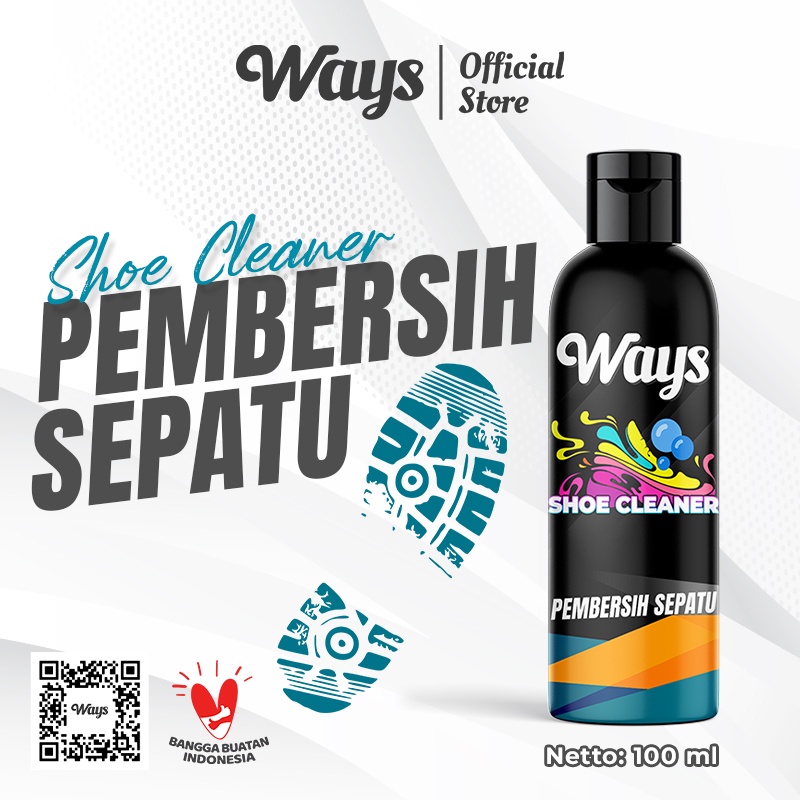 WAYS Shoe Cleaner Cairan Pembersih Sepatu / Shoes Care Cleaner - 100ml