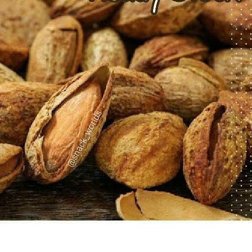 

Diskon [KF7] 1kg Almond Creamy Roasted in shell (kulit) california usa