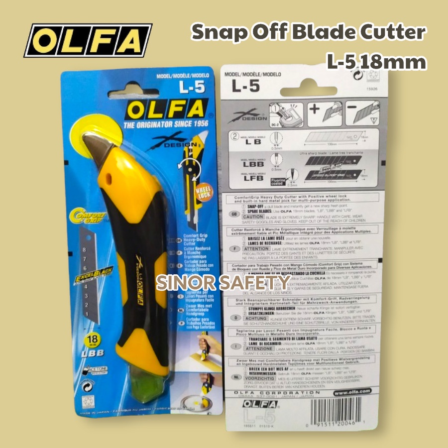 Olfa Cutter L-5 Snap Off Blade 18 mm