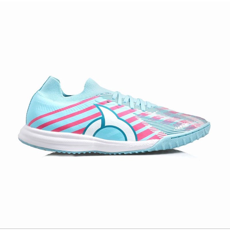 SEPATU FUTSAL ORTUSEIGHT CATALYST GLITCH IN - AQUA  PINK WHITE