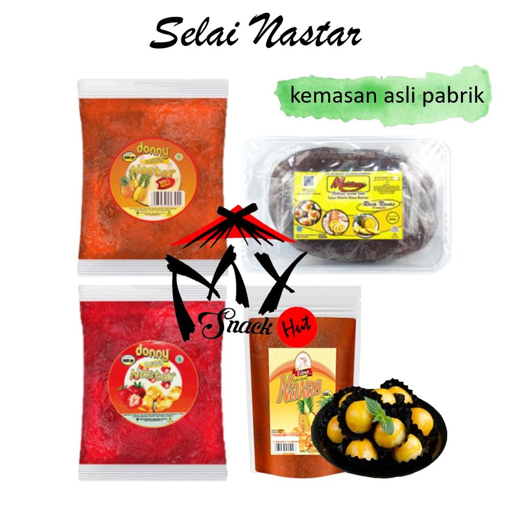 SELAI NASTAR 500GR - DONNY EDNA NANAS STRAWBERRY PINEAPPLE JAM PADAT ASLI KEMASAN PABRIK ISIAN FILLING KUE KERING