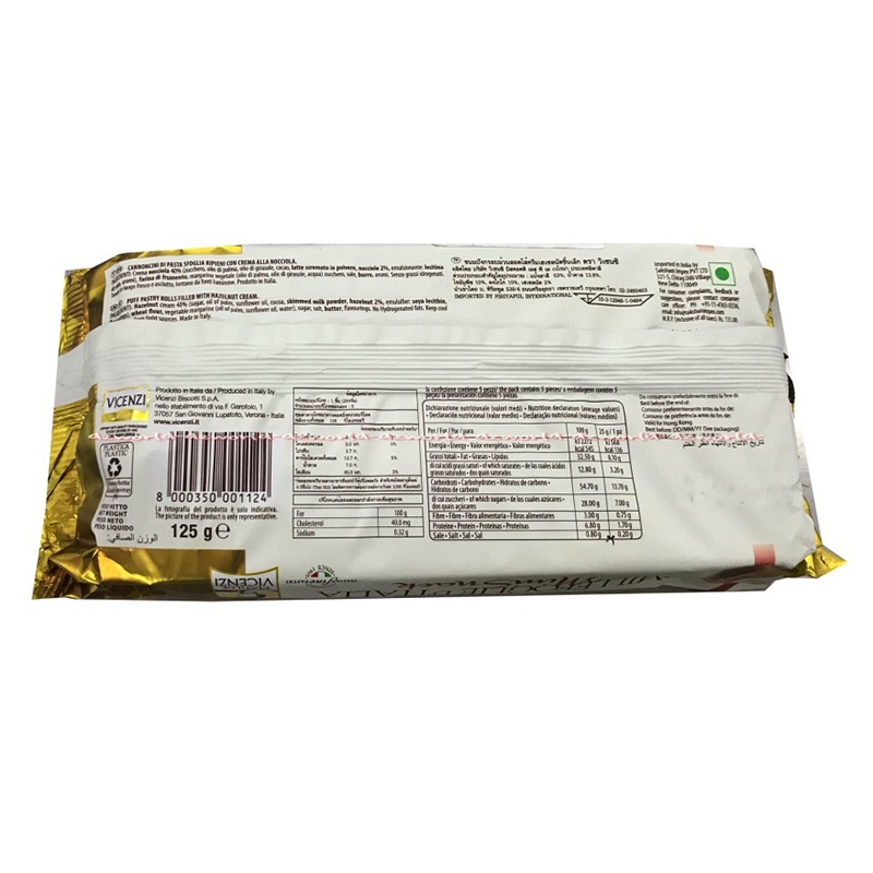 Millefoglie 12 gr Cemilan Berisi 5 buah Puff Pastry Dengan isi Krim Hazelnut Yang Enak Milefoglie Snack