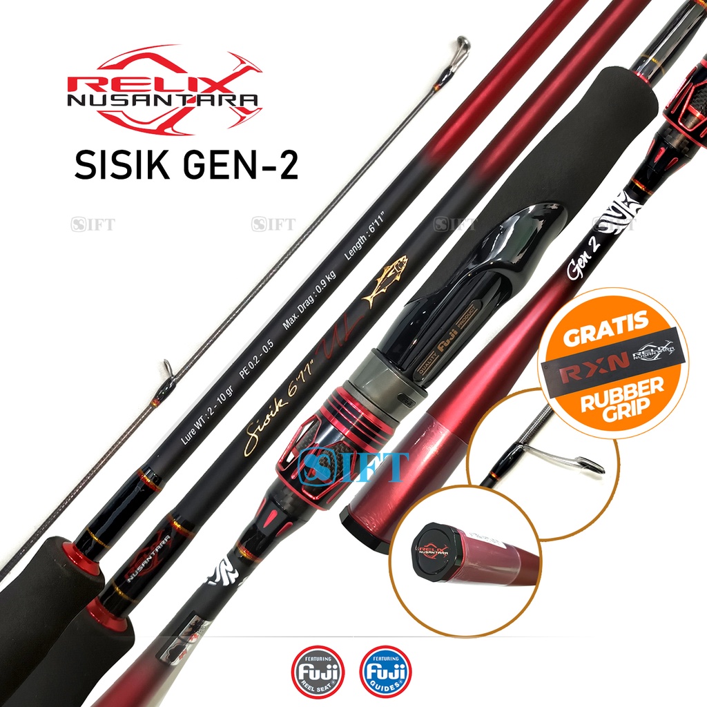 Joran UL Relix Nusantara SISIK GEN-2 | Fuji Alconite + Seat + Monocoq | Casting Ultra Light IFT Stor