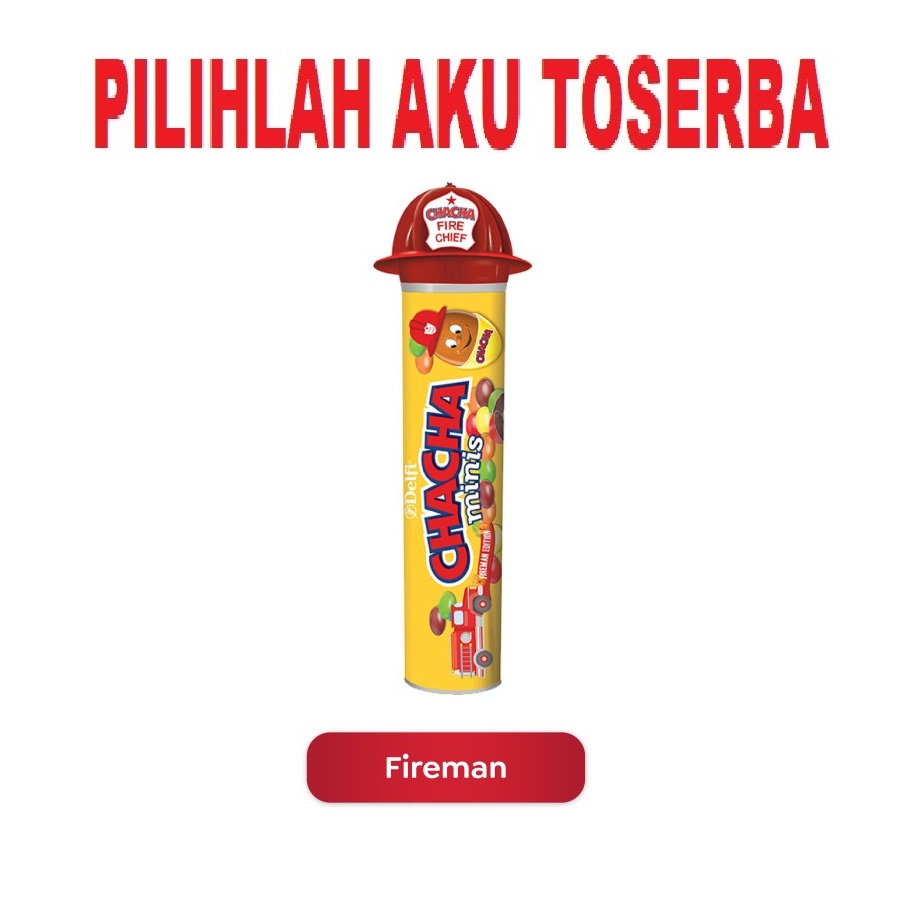 CHACHA MINIS HATS Police &amp; Fire Milk Chocolate - ( HARGA 1 PCS )