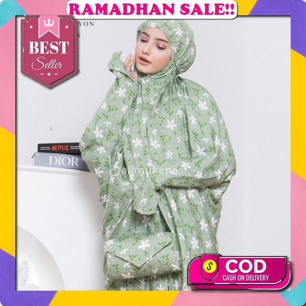 Mukena Satin Silk Premium Polos Bahan Satin Silky Hight Quality Ori Raisa Mukena Traveling Mini Pouc