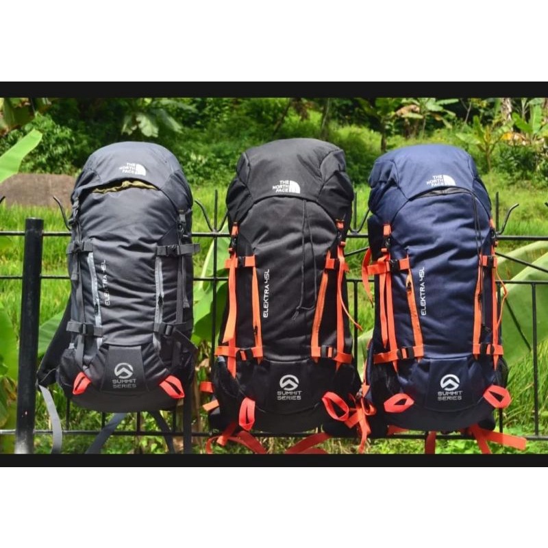 Tas Gunung Carrier TNf 45L - 50L # Tas Ransel Hiking # Tas Mudik # Tas Traveling Raincover