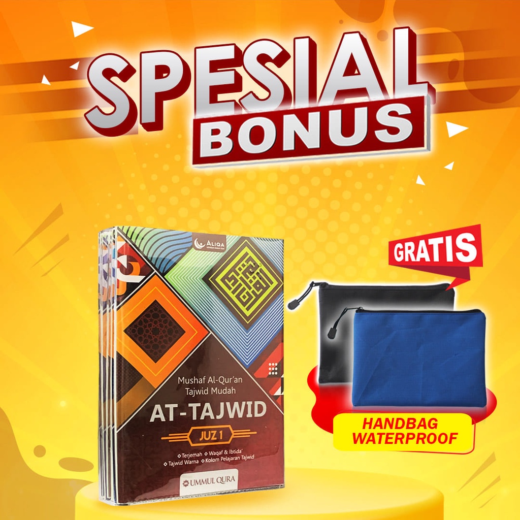 AL QUR'AN PER JUZ ALIQA AT-TAJWID A5 - BONUS HAND BAG WATERPROOF