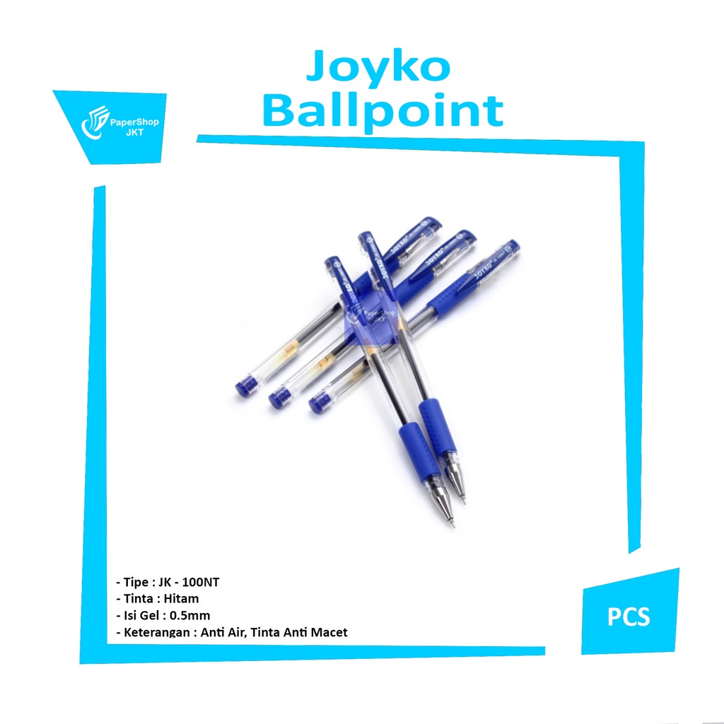 

JOYKO - JK-100NT Hitam Pen - Pulpen Ballpoint - Pcs