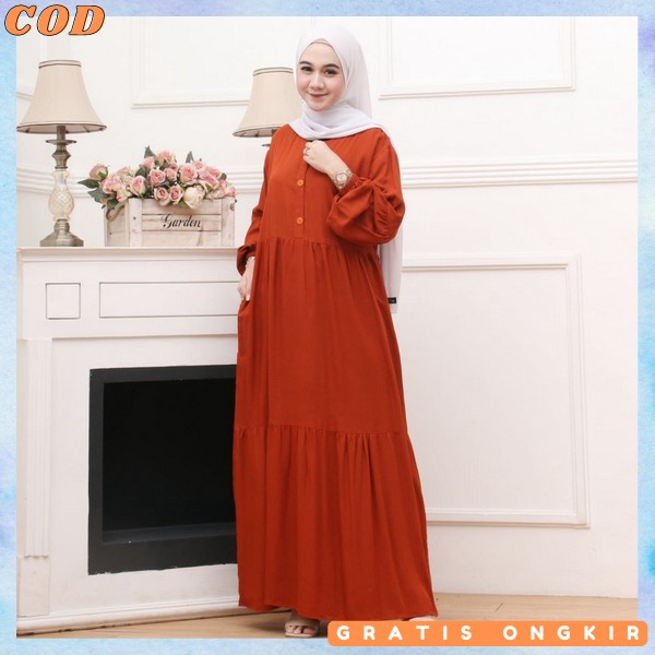 Games Casual Terbaru Ghamis Bahan Halus Dan Lembut Dress Waita Muslimah Ghamis Pesta Kondangan Gamis