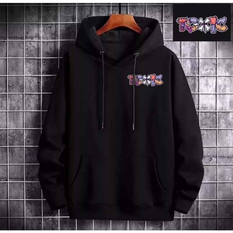 Hoodie pria  HoodieTOXIC bahan fleece sweater cowok