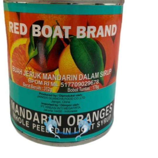 

12.12 Brand Mandarin Oranges Red Boat Syrup / Jeruk Mandarin Kaleng Syrup 312gr grosir