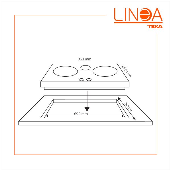 LINEA TEKA Kompor Tanam Gas GLI 86 3G AI AL Kompor Gas 3 Tungku