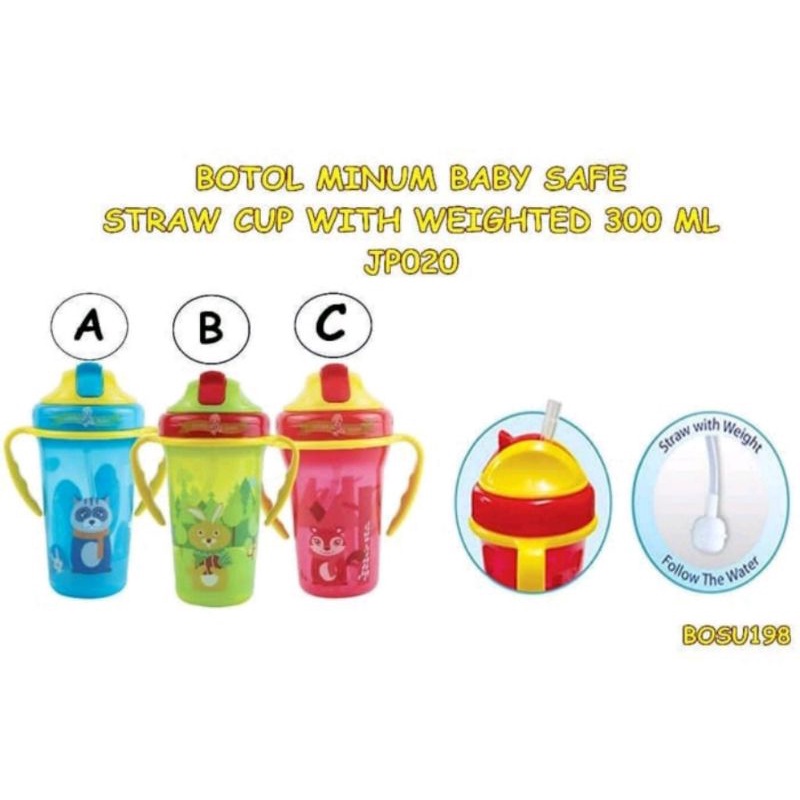 Baby Safe JP020 Training Cup With Straw 300 ml (6+m)