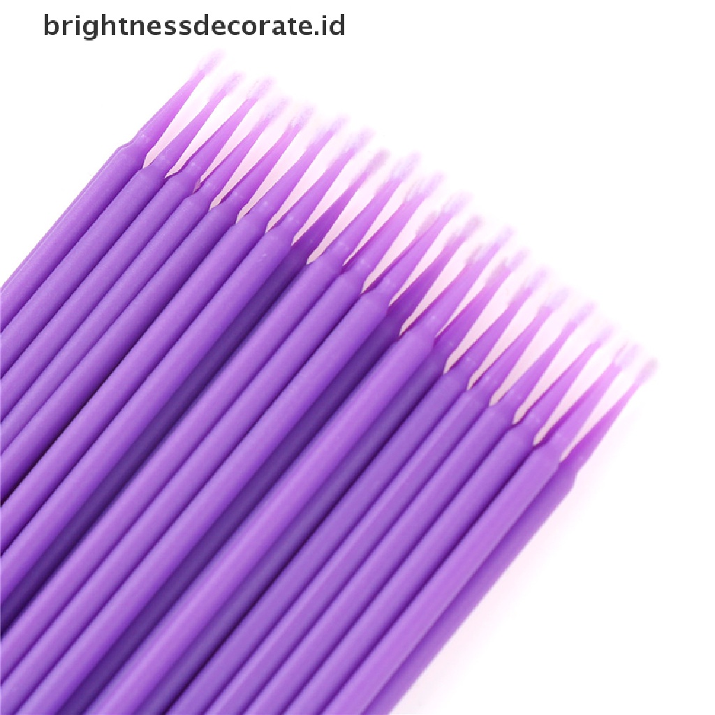 [Birth] 100pcs Aplikator Swab Sekali Pakai Micro Brush Eyelashes Extension Maskara Tools [ID]