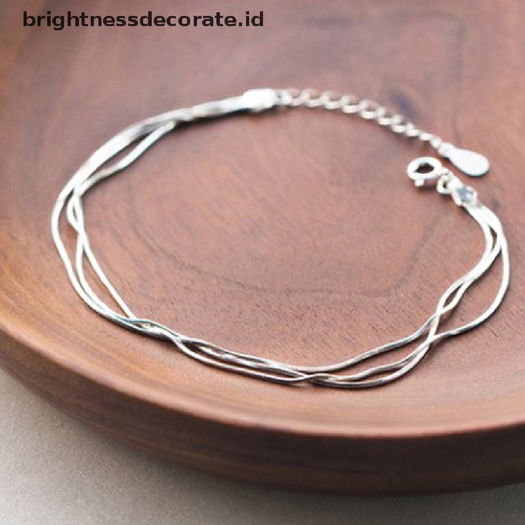 [Birth] Ladies925 Sterling Silver Gelang Bracelet Korea Fashion Perhiasan Laris Panas [ID]