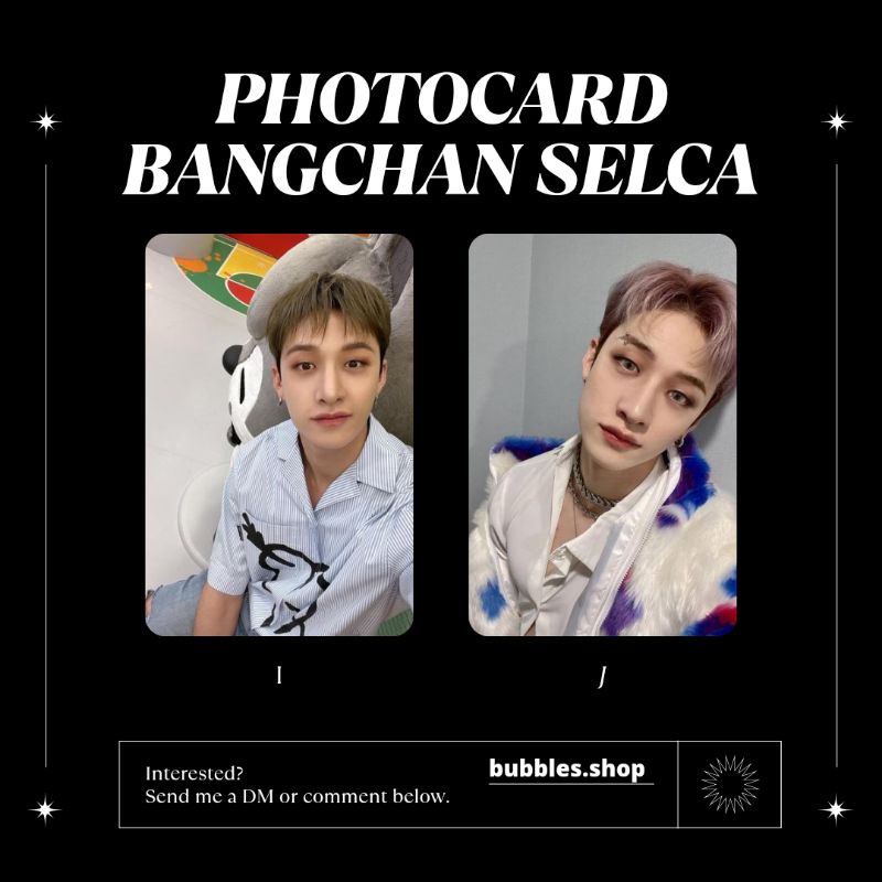 PHOTOCARD UNOFFICIAL BANGCHAN STRAYKIDS SELCA