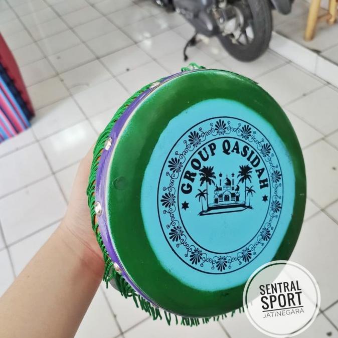 Rebana Qasidah Set Rumbai Isi 8 + 1 Tamborin + Tas