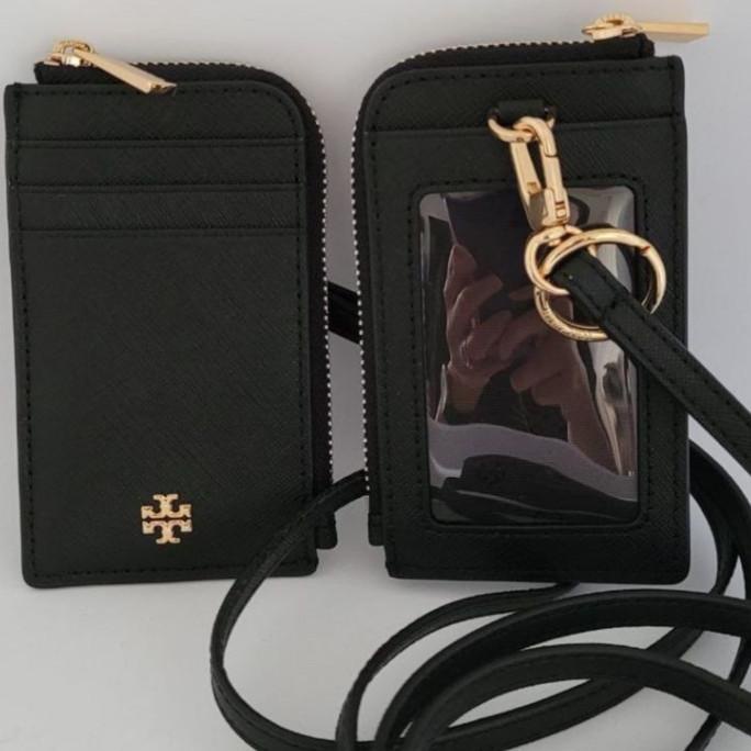 

PROMO TB LANYARD SALE PRICE AUTHENTIC ASLI ORIGINAL BLACK SAFFIANO LEATHER