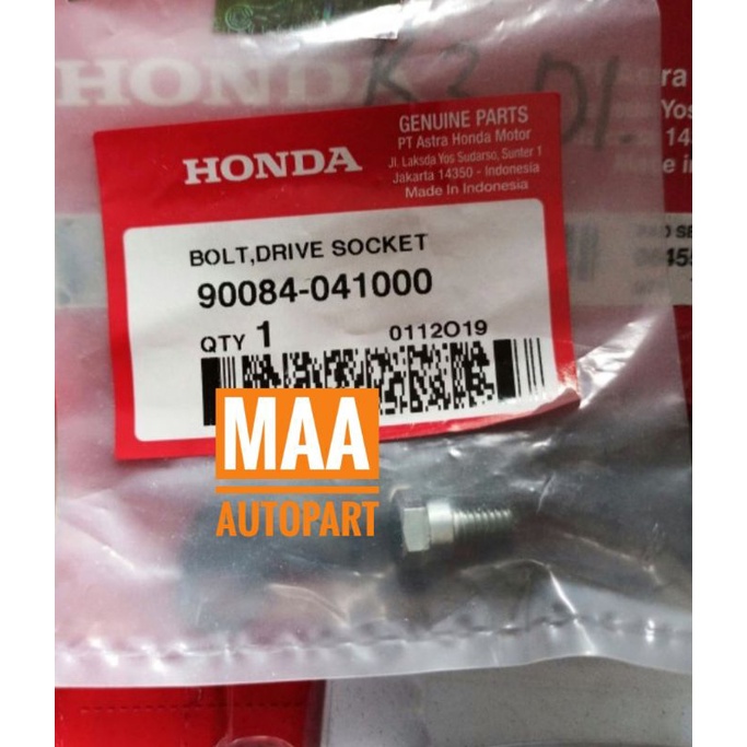 Bolt Drive Socket Baut Pengunci Gear Gir Depan CB150R CB 150R CBR150R CBR 150R 90084041000 Asli